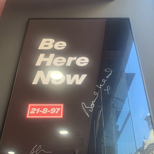 Be Here Now signed by Bonehead